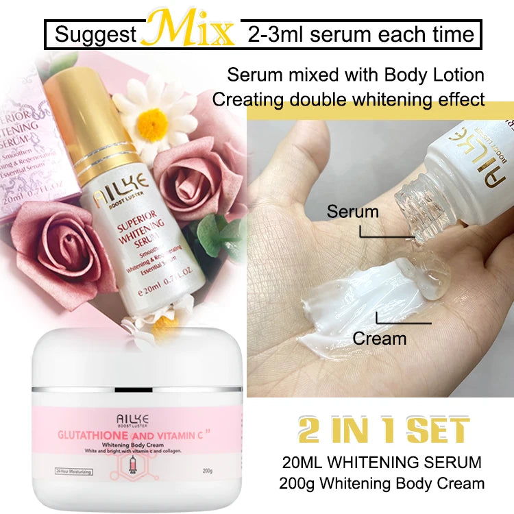 AILKE Brightening Skin Care Set – Vitamin C + Glutathione