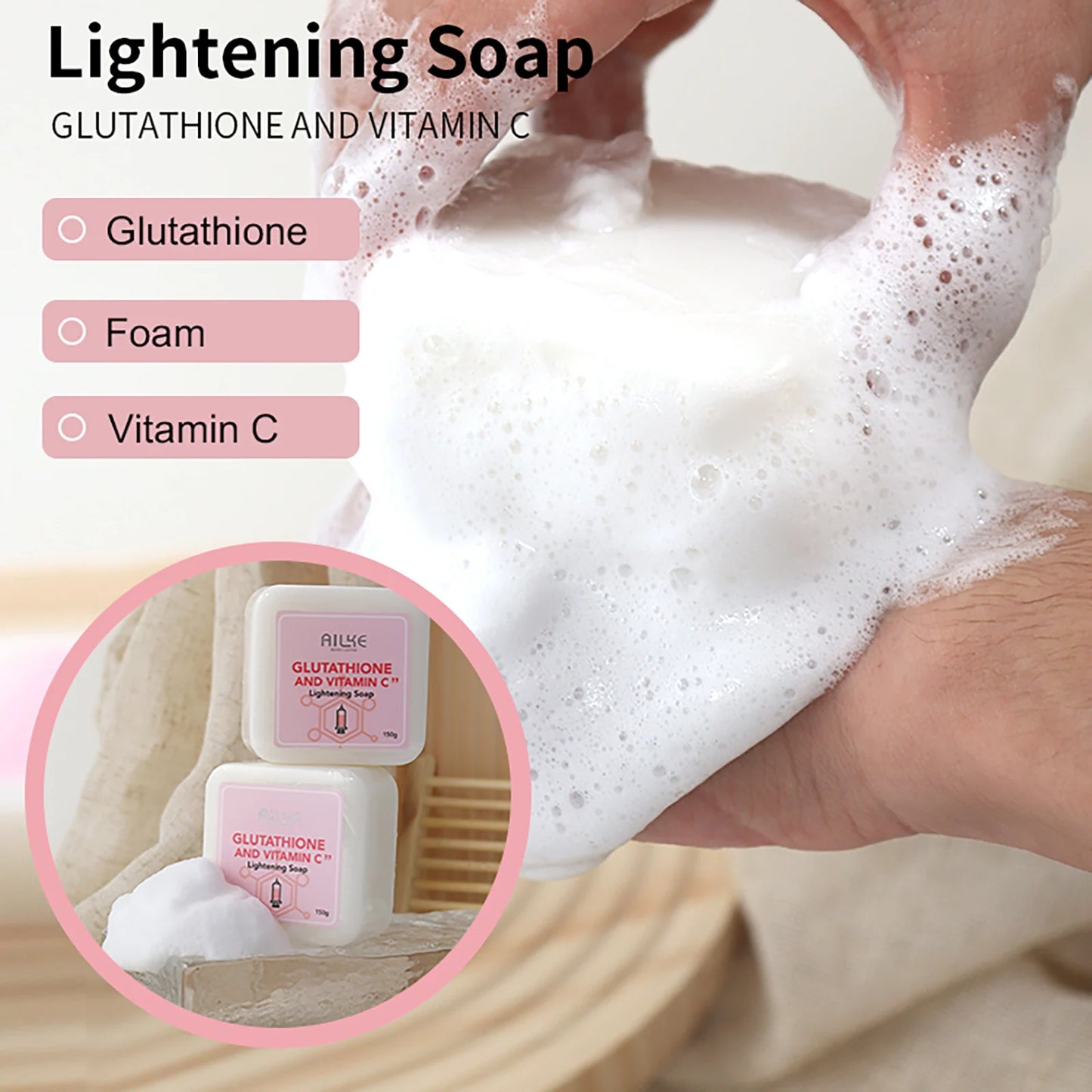 AILKE Brightening Skin Care Set – Vitamin C + Glutathione