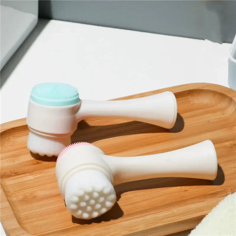 3D Silicone Double-Sided Facial Cleansing Brush