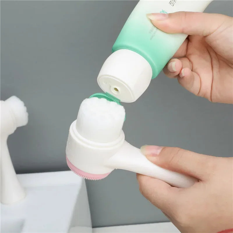 3D Silicone Double-Sided Facial Cleansing Brush