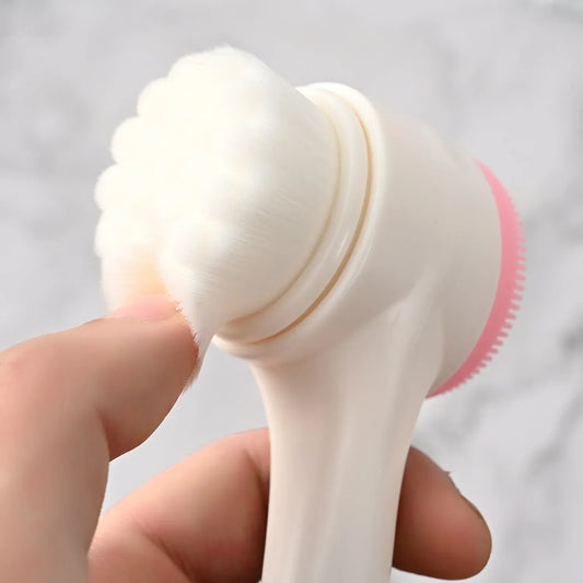 3D Silicone Double-Sided Facial Cleansing Brush